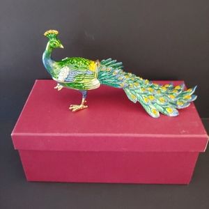 Peacock trinket box